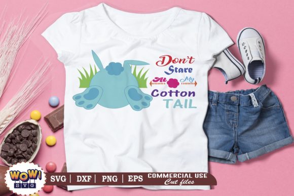 Don't Stare at Cotton Tail: Easter Graphics & Illustrations