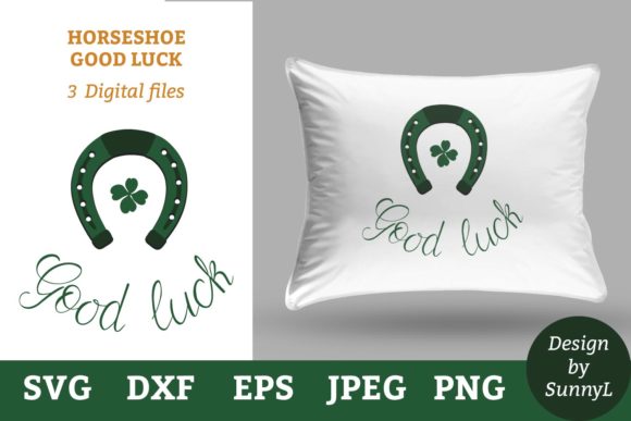 Horseshoe Good Luck St. Patrick's Day Graphics for Crafts