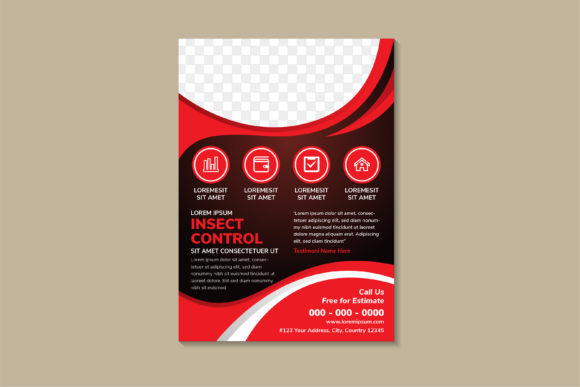 Insect Control Flyer: Bold Graphics & Print Templates
