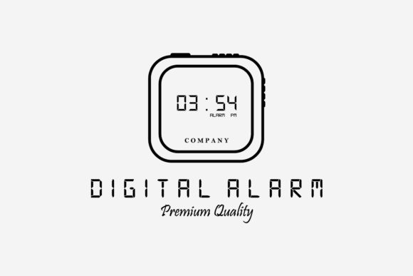 Line Art Alarm Logo: Modern Graphics for Logos