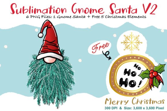 Sublimation Gnome Santa V2: Graphics & Illustrations Review