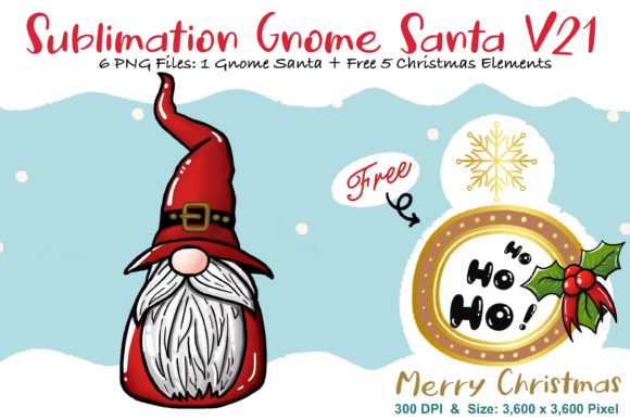Sublimation Gnome Santa V21: Graphics & Illustrations Review