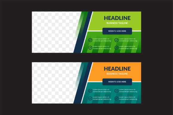 Vertical Strippe Horizontal Banner Blue: Graphics & Backgrounds